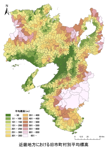 村山研究室 明治24年 徴発物件一覧表 統計地図